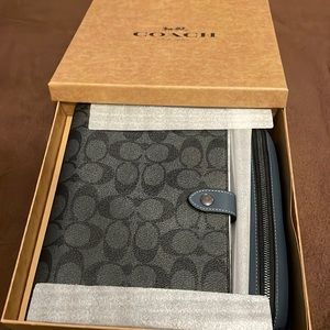 Coach Signature Notebook and Pencil Case NWT